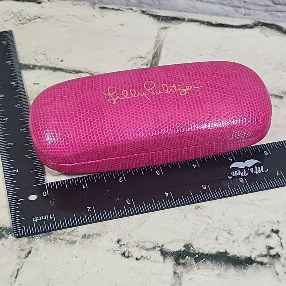LILLY PULITZER Pink Faux Snakeskin Glasses Sunglasses Hard Travel CASE ONLY